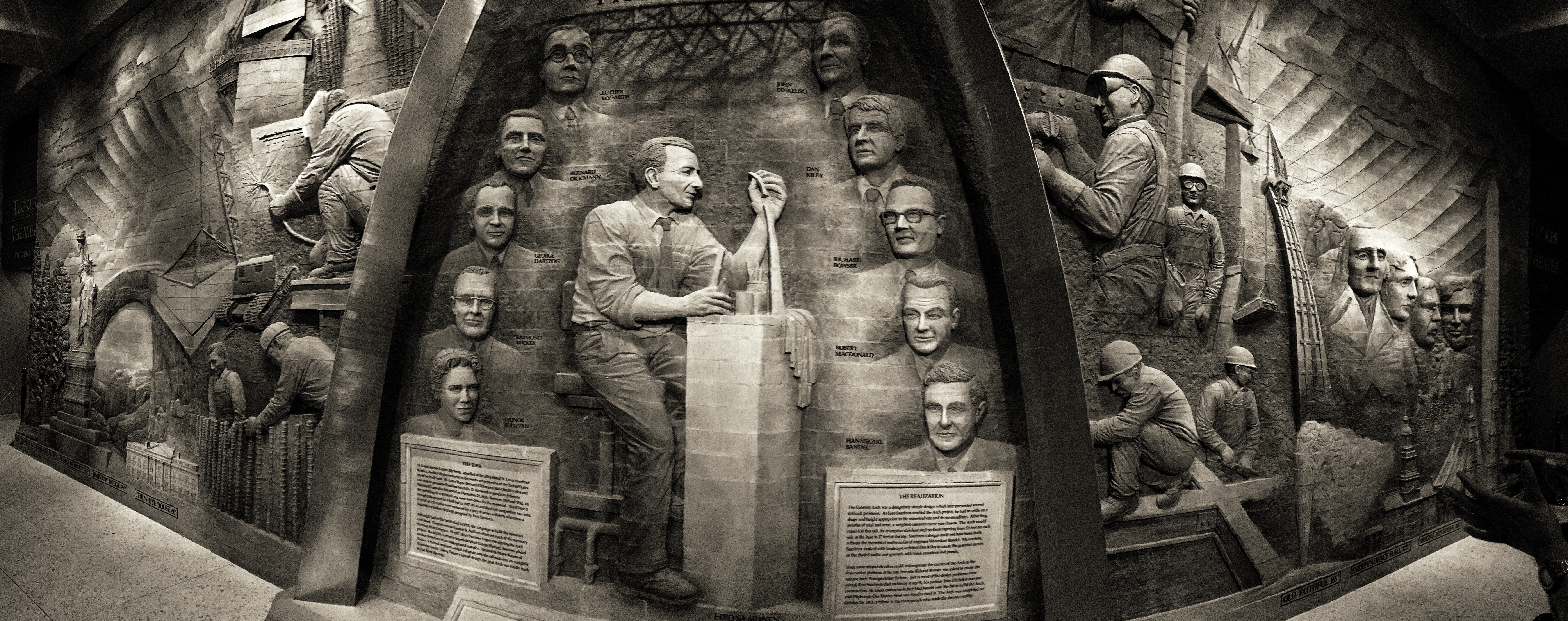 Wall in the Gateway Arch lobby